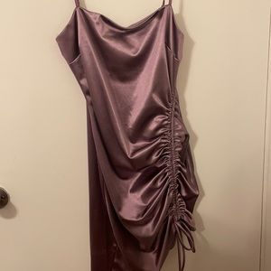Purple silk dress